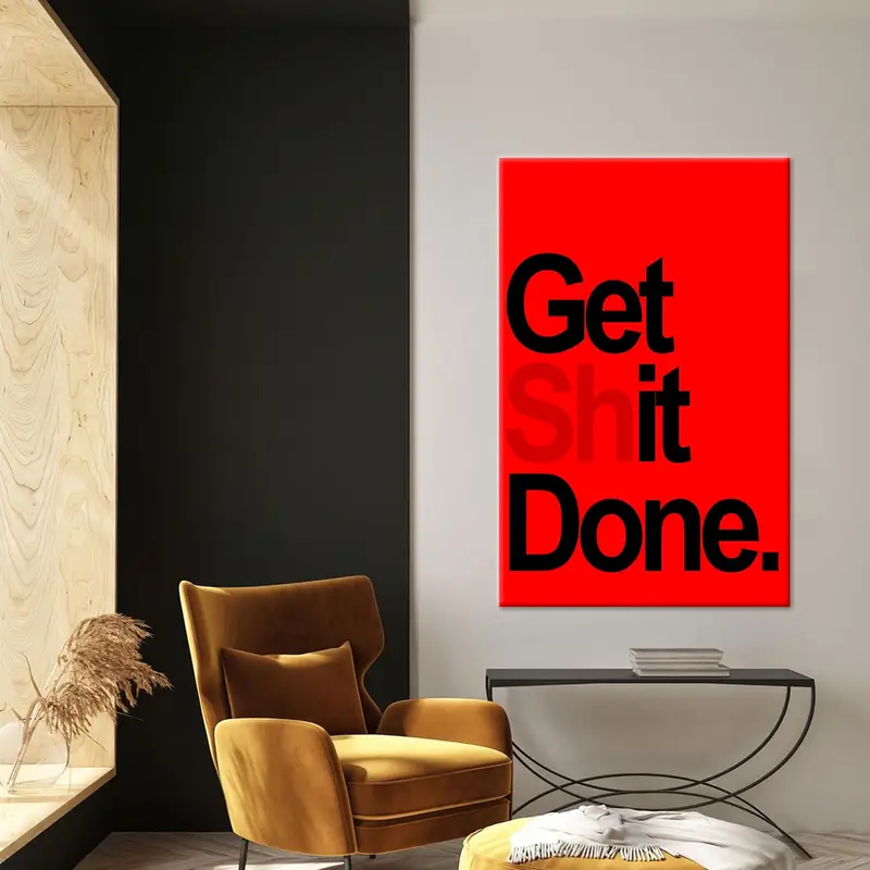 モダンな赤と黒のキャンバス: トレンディなオフィス & ベッドルーム アート