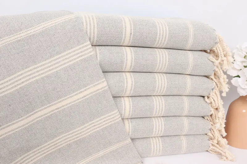 38x24 Cotton Striped Towel, Bachelor Towel, Bridesmaid Gifts, Gift For Boyfriend, Wedding Gift, Small Bath Towels, Summer Towel, Gift For Him - 1