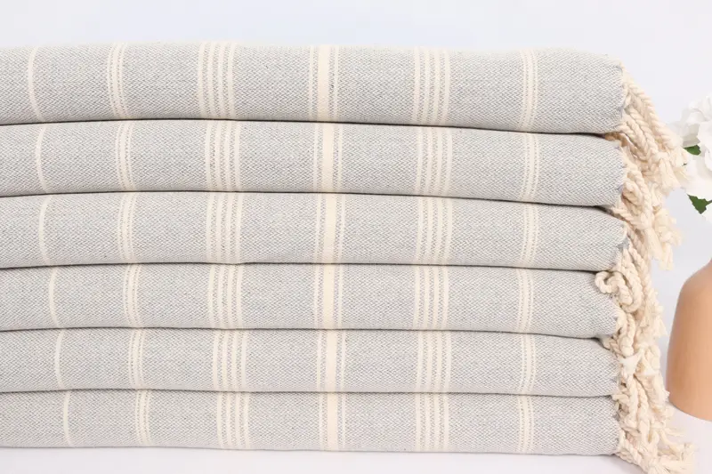 38x24 Cotton Striped Towel, Bachelor Towel, Bridesmaid Gifts, Gift For Boyfriend, Wedding Gift, Small Bath Towels, Summer Towel, Gift For Him - 3