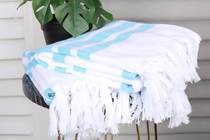 Wedding Favors, Bachelor Party Gifts, Gift For Him, Turkish Towel Beach, Fringed Turkish peshtemal beach towel USA, 70x40 Cotton Herringbone Towel - 3