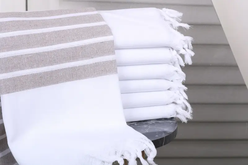 Thin towel, Turkish towel, Wedding Gifts Towel, Gym Towel, Luxury Turkish Bath Towel, Welcome Wedding Gift, 70x40 Cotton Striped Towel, Travel Towel - 1