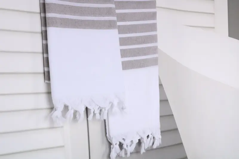 Thin towel, Turkish towel, Wedding Gifts Towel, Gym Towel, Luxury Turkish Bath Towel, Welcome Wedding Gift, 70x40 Cotton Striped Towel, Travel Towel - 8