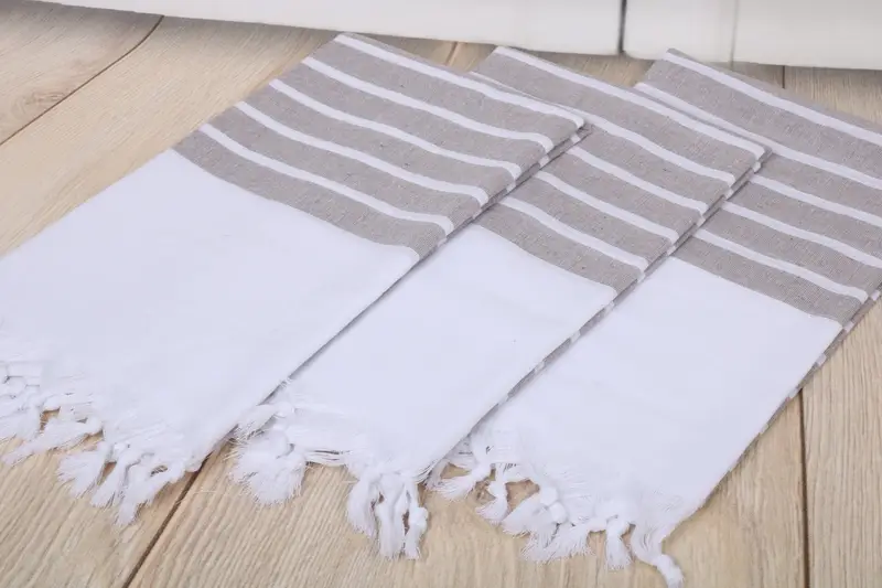 Thin towel, Turkish towel, Wedding Gifts Towel, Gym Towel, Luxury Turkish Bath Towel, Welcome Wedding Gift, 70x40 Cotton Striped Towel, Travel Towel - 6