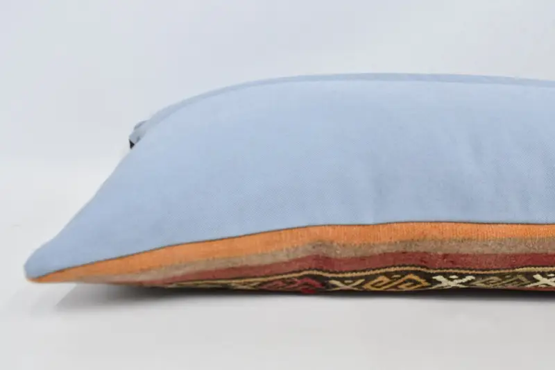 Vintage Kilim Pillow, Armchair Pillow, Turkish Kilim Pillow, Pillow for Couch, Cushion, 16x48 Red Cushion Cover, Ottoman Pillow Case - 5