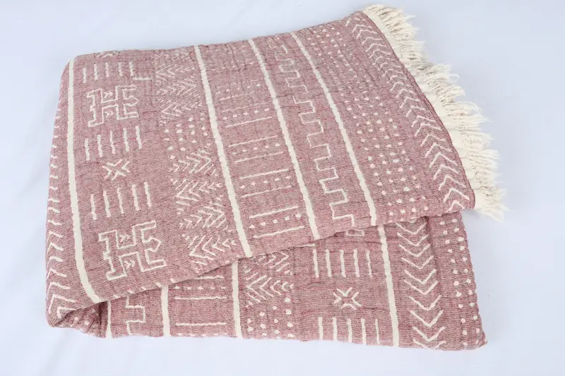 Bachelorette Party Gifts, Housewarming Gift, Boho Throw Blankets, 92x80 Cotton Ethnic Design Towel, Custom Blanket, Turkish Bedcover - 4