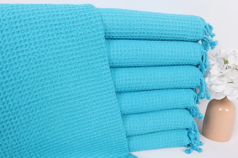 40x20 Cotton Waffle Towel, Monogram Kitchen Towel, Beach Theme Wedding Gift, Wedding For Favor, Turkish Towel Hand Towel, Personalized Hand Towel - 1