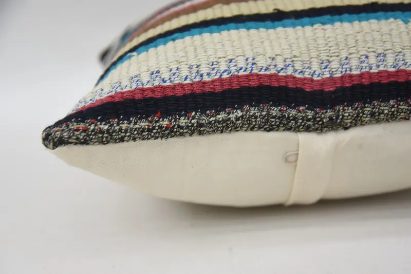 Outdoor Cushion, Pillow for Sofa, Pillow Cover, Turkish Kilim Pillow, 12x12 Beige Pillow Sham, Kilim Cushion Sham, Office Chair Pillow Case - 5