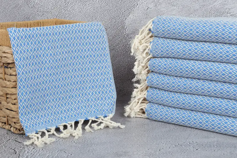 Baby Boy Gift, Personalized Gift, Beach Theme Wedding Gift, Bridesmaid Gifts, Turkish Towel Hand Towel, 40x20 Cotton Diamond Towel, Monogram Towels - 3