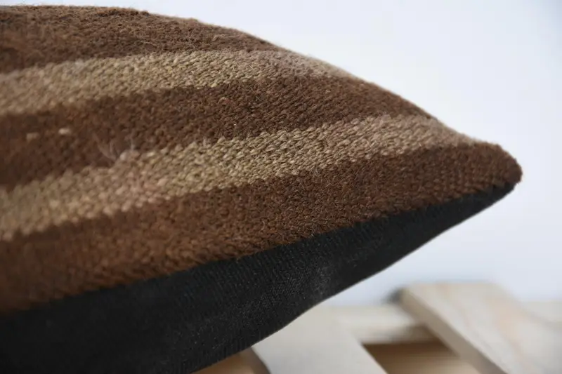 Ethnical Kilim Rug Pillow, Pillow, Pillow for Sofa, Retro Throw Pillow, Retro Pillow, 10x20 Brown Cushion Cover, Boho Pillow Sham Cover - 7