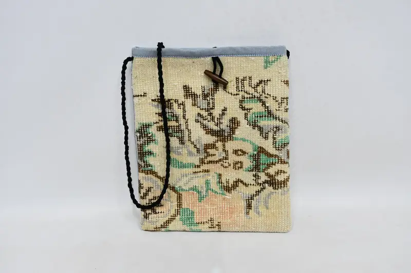 Bolso Kilim con correa ajustable, bolso bandolera de lana boho con motivo vintage