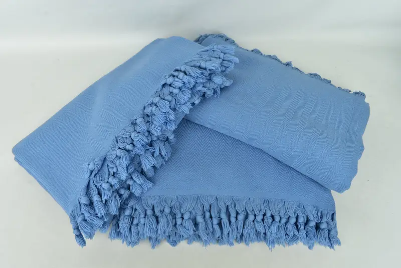 Decorative Blanket, King Size Bedspread, 88x70 Cotton Stonewashed Chevron Towel, Wedding Favors, Monogram Beach Blanket, Boho Throw Blankets - 6