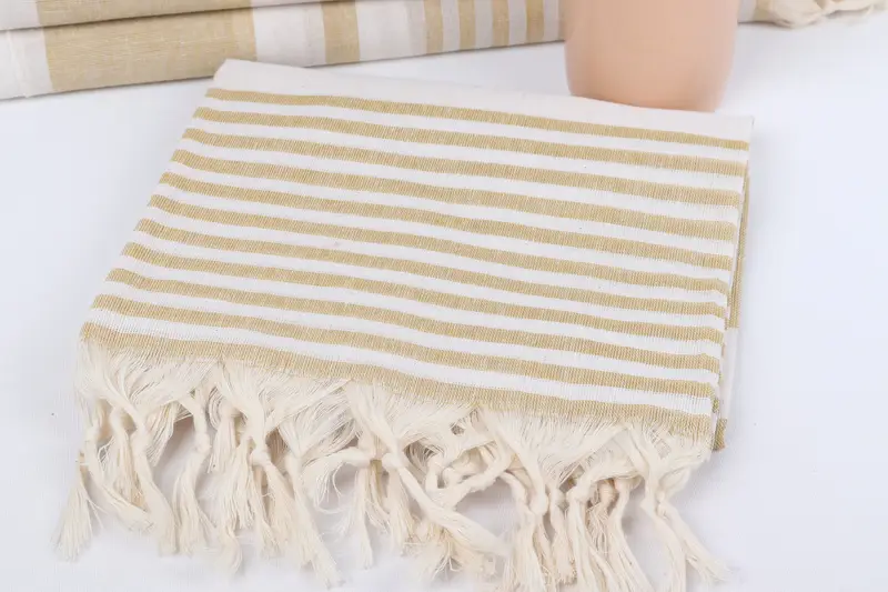 Bachelorette Party Gifts Bridesmaids, Wedding Anniversary Gift, Gift For Mom, 70x40 Cotton Striped Towel, Bridal Shower Gift, Organic towel - 5
