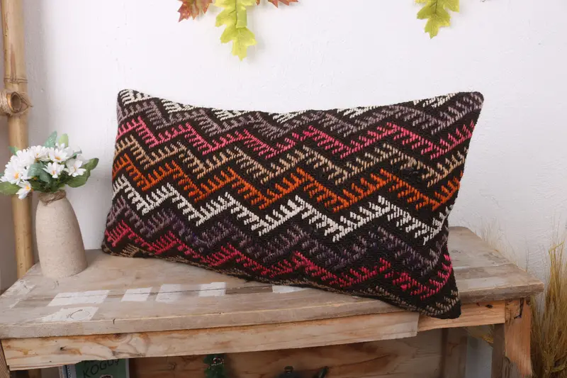 Interior Designer Pillow, 12x24 Brown Cushion Case, Custom Pillow Cover, Boho Pillow, Antique Pillows, Cushion, Toss Cushion - 4