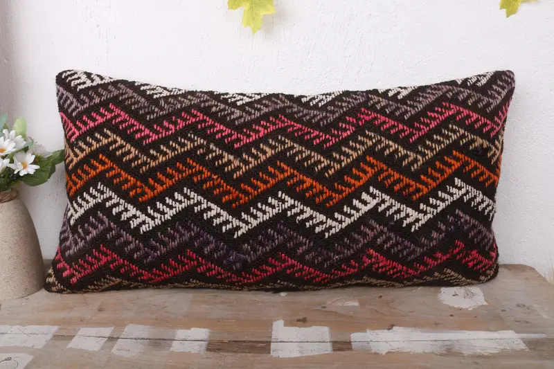 Interior Designer Pillow, 12x24 Brown Cushion Case, Custom Pillow Cover, Boho Pillow, Antique Pillows, Cushion, Toss Cushion - 2