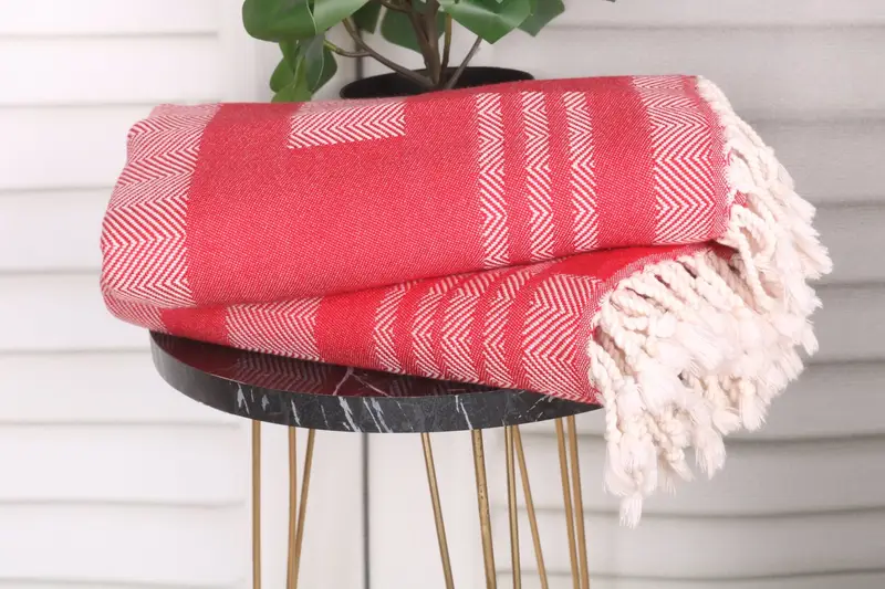 Christmas Gift, Personalized Wedding Gift, Bachelorette Party Gifts, Embroidery Towel, 68x38 Cotton Chevron Towel, Soft towel, Luxury Beach Towel - 4