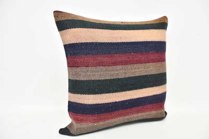 20x20 Blue Cushion Case, Morroccon Kilim Cushion Cushion Cover, Ethnical Kilim Rug Pillow, Pillow, Throw Kilim Pillow, Home Decor Pillow - 3