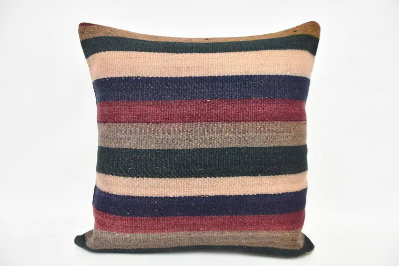 20x20 Blue Cushion Case, Morroccon Kilim Cushion Cushion Cover, Ethnical Kilim Rug Pillow, Pillow, Throw Kilim Pillow, Home Decor Pillow - 1