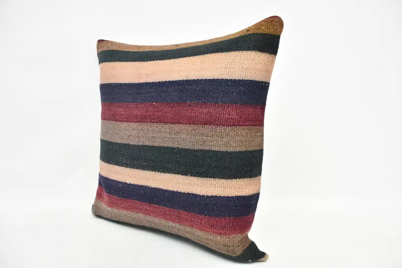20x20 Blue Cushion Case, Morroccon Kilim Cushion Cushion Cover, Ethnical Kilim Rug Pillow, Pillow, Throw Kilim Pillow, Home Decor Pillow - 4