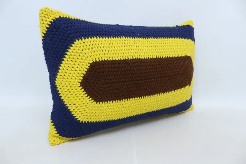 Kilim Pillow, Pillow for Couch, Yoga Pillow Cover, Pillow Cover, Boho Pillow Sham Cover, 16x24 Yellow Cushion Cover, Car Cushion Case - 3