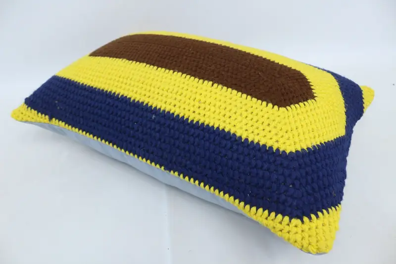 Kilim Pillow, Pillow for Couch, Yoga Pillow Cover, Pillow Cover, Boho Pillow Sham Cover, 16x24 Yellow Cushion Cover, Car Cushion Case - 6