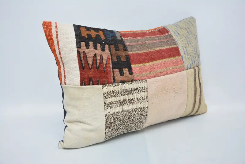 Bright Cushion Cover, Turkish Pillow, Throw Kilim Pillow, Pillow Cover, Ikat Cushion Case, 16x24 Pink Cushion, Interior Designer Pillow - 3