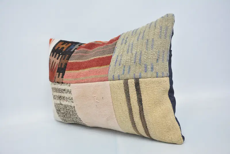 Bright Cushion Cover, Turkish Pillow, Throw Kilim Pillow, Pillow Cover, Ikat Cushion Case, 16x24 Pink Cushion, Interior Designer Pillow - 4