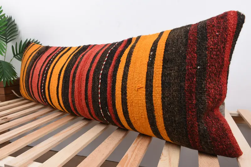 16x48 Red Pillow Case, Art Deco Cushion Cover, Cushion Cover, Handmade Kilim Cushion, Boho Pillow, Outdoor Pillow, Home Decor Pillow - 5
