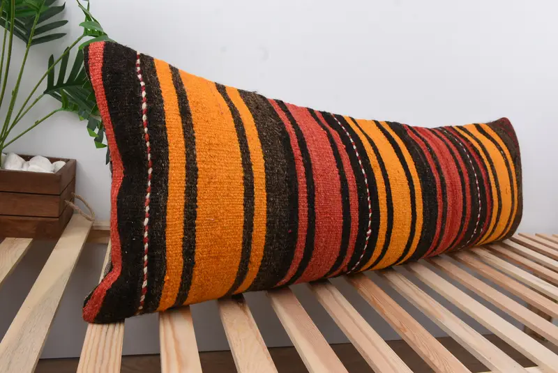16x48 Red Pillow Case, Art Deco Cushion Cover, Cushion Cover, Handmade Kilim Cushion, Boho Pillow, Outdoor Pillow, Home Decor Pillow - 4