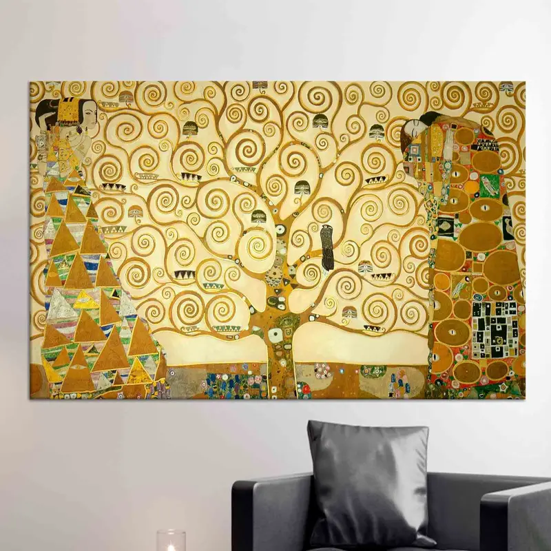 Bedruckte Leinwand „Baum des Lebens“ von Gustav Klimt – elegantes Dekor