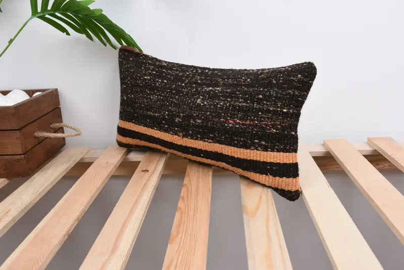 Pillow for Couch, 8x16 Brown Cushion Case, Kilim Pillow, Wholesale Pillow, Pillow for Sofa, Pillow, Outdoor Throw Pillow Sham - 5