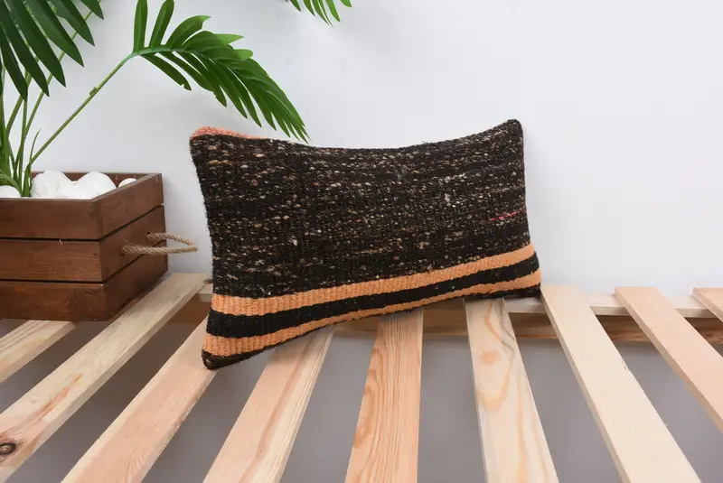 Pillow for Couch, 8x16 Brown Cushion Case, Kilim Pillow, Wholesale Pillow, Pillow for Sofa, Pillow, Outdoor Throw Pillow Sham - 4