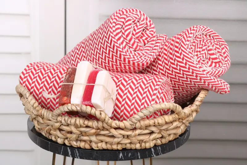 Spa Gift Towel, Soft towel, 70x40 Cotton Chevron Towel, Bachelor Bachelorette Party Favors, Bridal Shower Gift, Wedding For Favor, Holiday Towel - 4