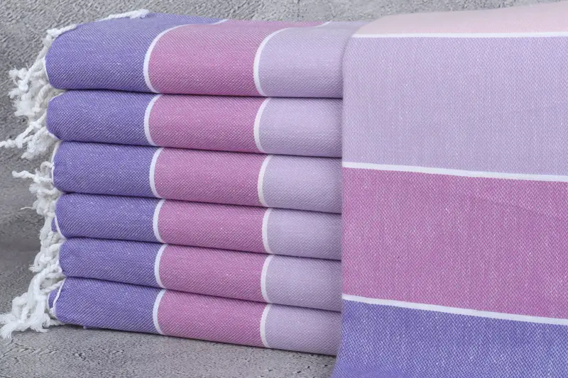 Sand-Resistant Peshtemal, Personalized Gift For Her, Gift For Him, 70x40 Cotton Striped Towel, Personalized Beach Towel, Lightweight towel - 1
