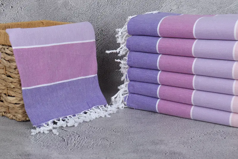 Sand-Resistant Peshtemal, Personalized Gift For Her, Gift For Him, 70x40 Cotton Striped Towel, Personalized Beach Towel, Lightweight towel - 3