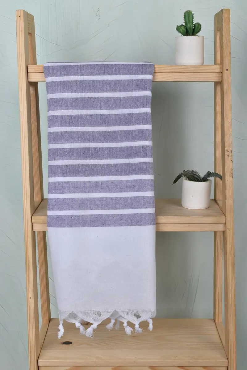 Embroidered Towel, 70x40 Cotton Striped Towel, Bachelorette Party Gift, Summer Towel, Turkish Towel Monogram, Large Turkish Towel, Wedding For Favor - 8