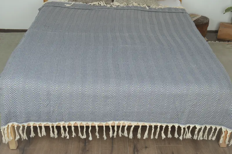 Housewarming Gift, 70x64 Cotton Chevron Towel, Woven Blanket, Turkish Towel Beach Blanket, Throw Blanket, Personalized Gift, Aesthetic Blanket - 8