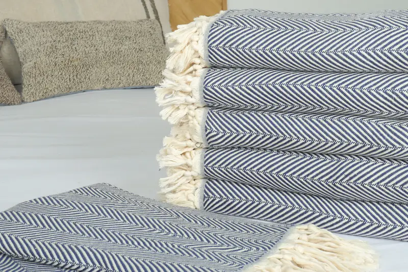 Housewarming Gift, 70x64 Cotton Chevron Towel, Woven Blanket, Turkish Towel Beach Blanket, Throw Blanket, Personalized Gift, Aesthetic Blanket - 3