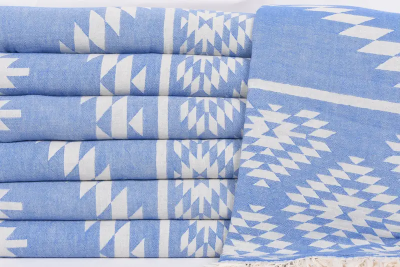 En İyi Düğün Hediyesi, Gelin Duş Hediyesi, Türk Battaniyesi, 84x56 Pamuk Kilim Tasarım Havlusu, Gelin Hediyeleri, Bekarlık Büyük Havlu, Masa Kontrolü - 3