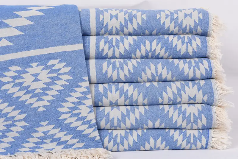 En İyi Düğün Hediyesi, Gelin Duş Hediyesi, Türk Battaniyesi, 84x56 Pamuk Kilim Tasarım Havlusu, Gelin Hediyeleri, Bekarlık Büyük Havlu, Masa Kontrolü - 2