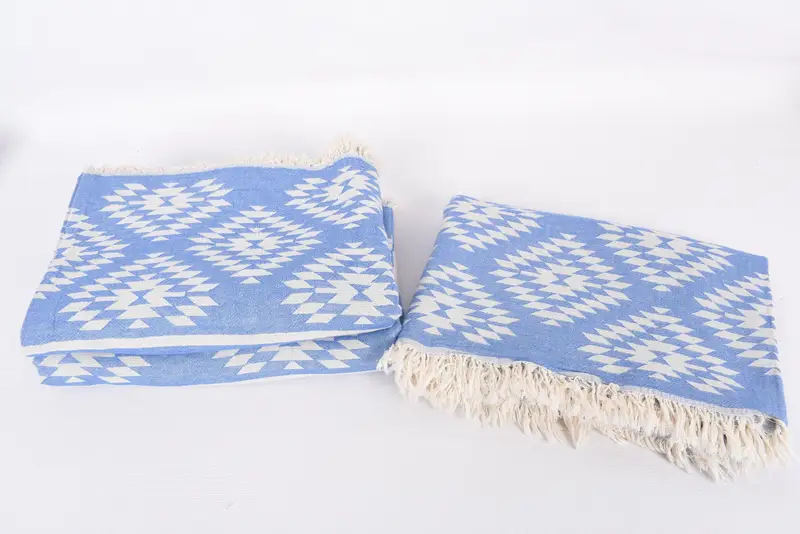 En İyi Düğün Hediyesi, Gelin Duş Hediyesi, Türk Battaniyesi, 84x56 Pamuk Kilim Tasarım Havlusu, Gelin Hediyeleri, Bekarlık Büyük Havlu, Masa Kontrolü - 8