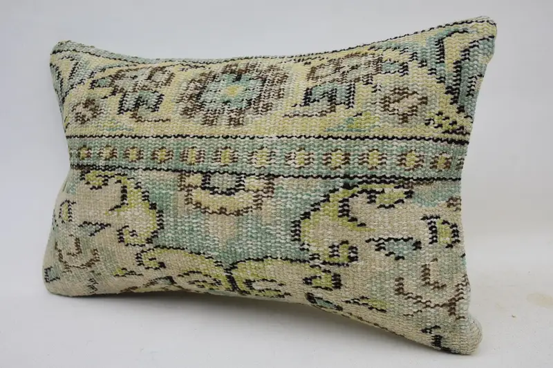12x20 Beige Pillow Cover, Garden Pillow Case, Kilim Pillow, Pillow for Couch, Pillow Case, Aztec Pillow, Ethnical Kilim Rug Pillow - 3
