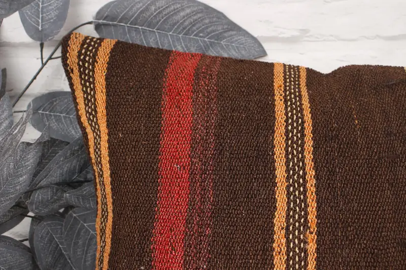 16x24 Orange Pillow Case, Turkish Pillow, Handmade Kilim Cushion, Toss Pillow Case, Tribal Cushion, Kilim Cushion Sham, Cushion - 2