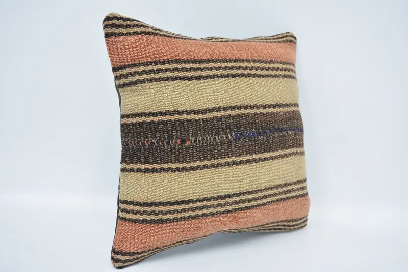 Cushion, Vintage Kilim Pillow, 12x12 Beige Cushion, Sofa Cushion Case, Outdoor Patio Cushion Cover, Kilim Pillow Cover, Vintage Kilim Throw Pillow - 3