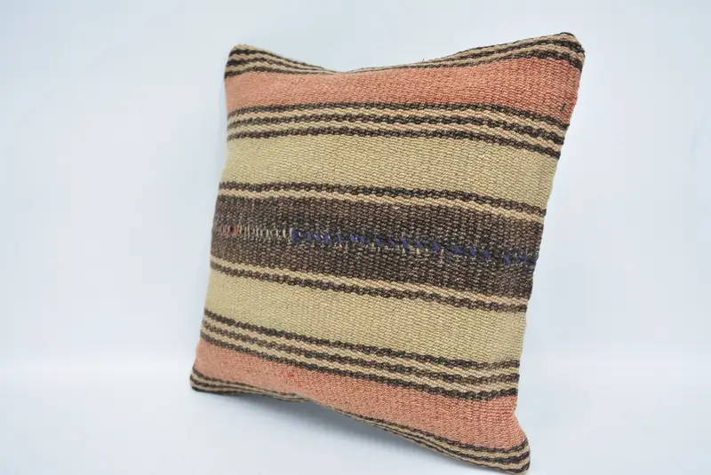 Cushion, Vintage Kilim Pillow, 12x12 Beige Cushion, Sofa Cushion Case, Outdoor Patio Cushion Cover, Kilim Pillow Cover, Vintage Kilim Throw Pillow - 4