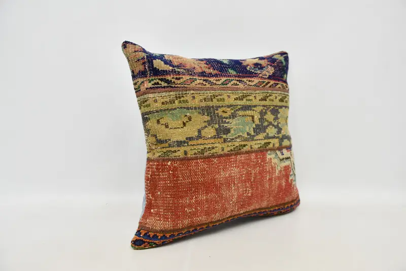 Cushion Case, Car Pillow, Ikat Cushion Case, Kilim Pillow Cover, Interior Designer Pillow, Boho Pillow, 24x24 Red Pillow Cover, Ethnic Cushion Case - 3