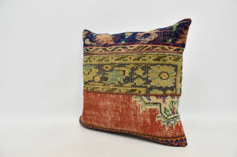 Cushion Case, Car Pillow, Ikat Cushion Case, Kilim Pillow Cover, Interior Designer Pillow, Boho Pillow, 24x24 Red Pillow Cover, Ethnic Cushion Case - 4