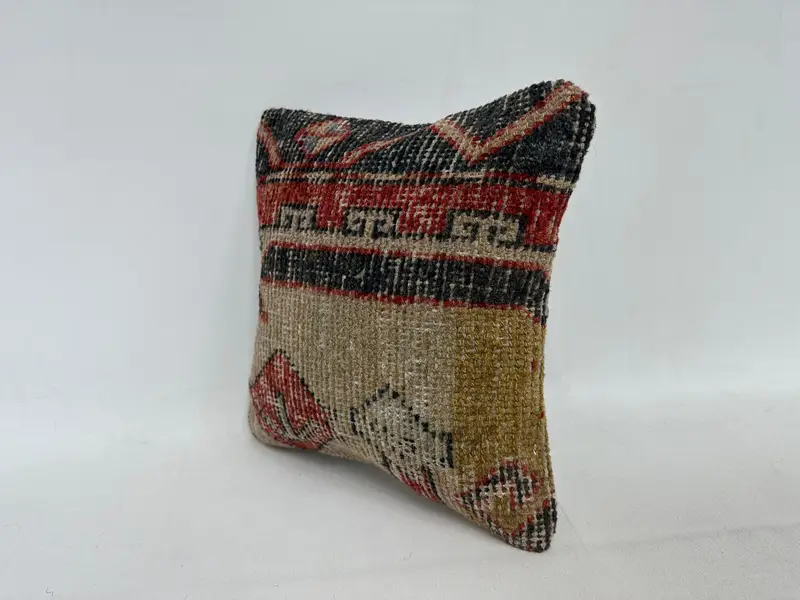 Southwestern Embroidered Pillow, 12x12 Inches Decorative Pillow - 4