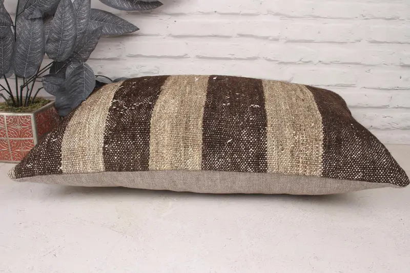 Home Decor Pillow, Pillow Case, 16x24 Brown Pillow Cover, Christmas Cushion Case, Bohemian Cushion Pillow, Gift Pillow, Turkish Pillow - 5