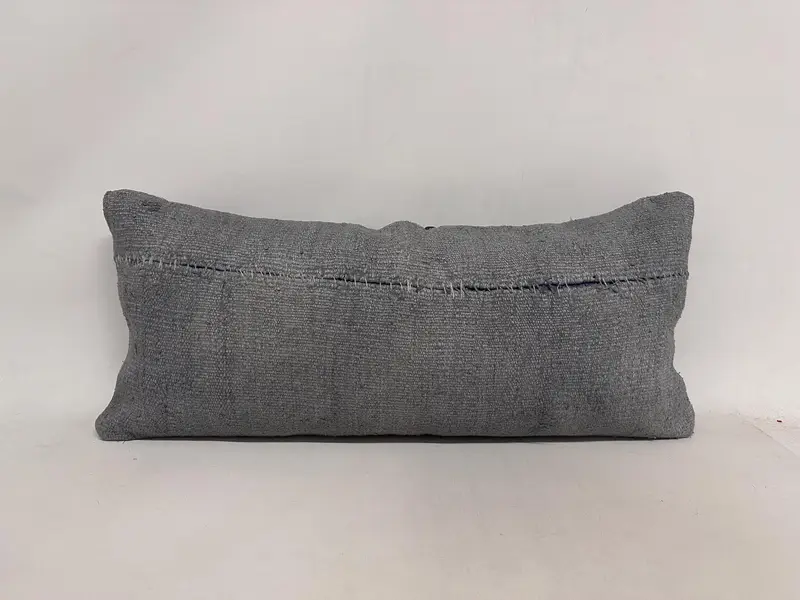 Natural Cushion Case, 16x36 Gray Pillow Case, Pillow Sham, Ethnic Pillow Cover Cushion Cover, Gift Pillow, Kilim Cushion Sham, Turkish Pillow - 1