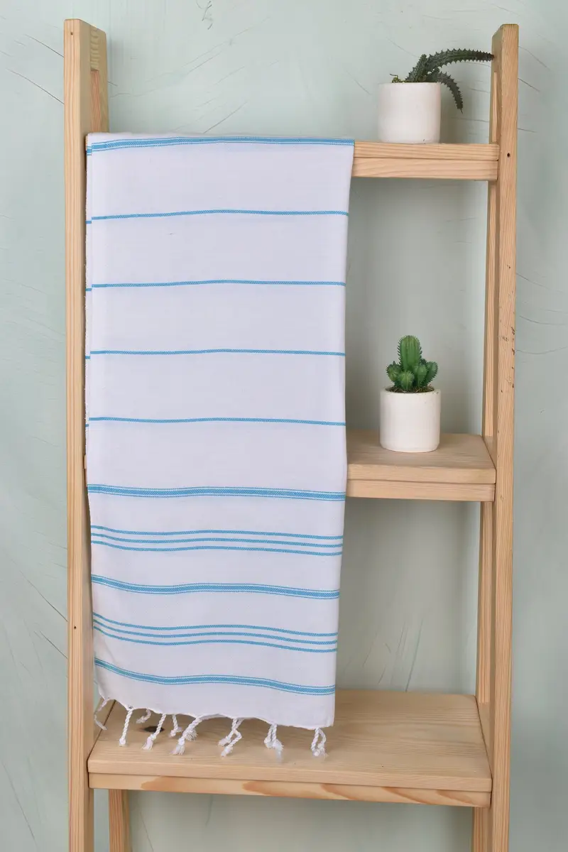 Personalized Turkish Towel, Small Bath Towels, Beach Theme Wedding Gift, Bridesmaid Gifts, Personalized Kitchen Towel, 40x24 Cotton Striped Towel - 8